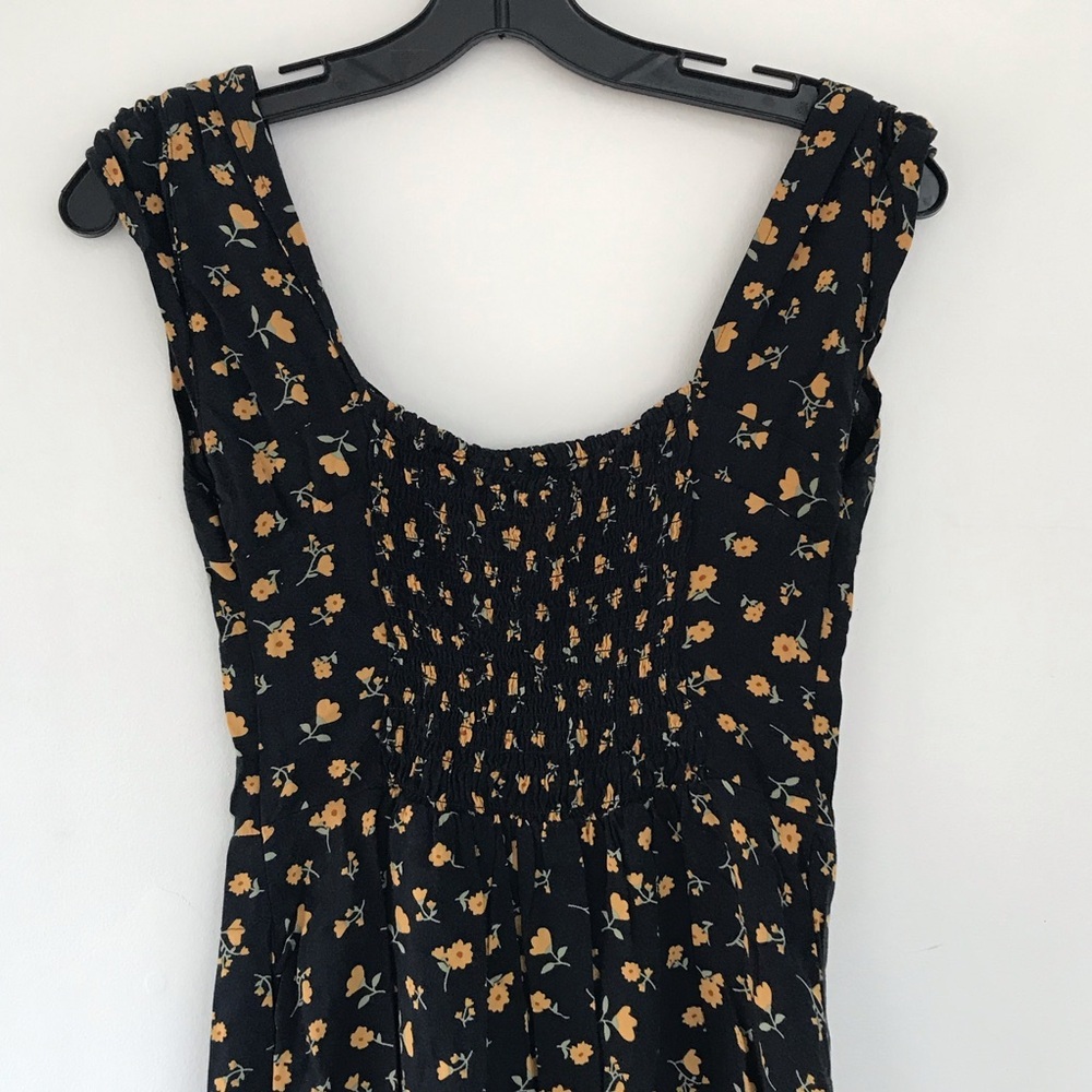 Dark Academia Romantic Floral Button Down Mini Dress size Small - Picture 6 of 8